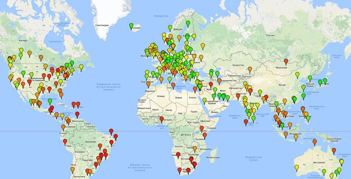 Рейтинг самых криминальных городов на карте мира
