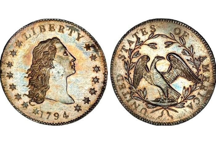 Свобода с распущенными волосами, 1794 – самая дорогая монета в мире