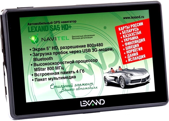 LEXAND SA5 HD+ лучший GPS навигатор 2018 года по отзывам