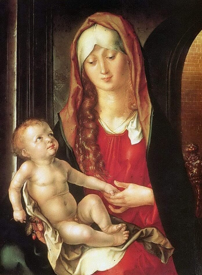 Мадонна с младенцем перед аркой