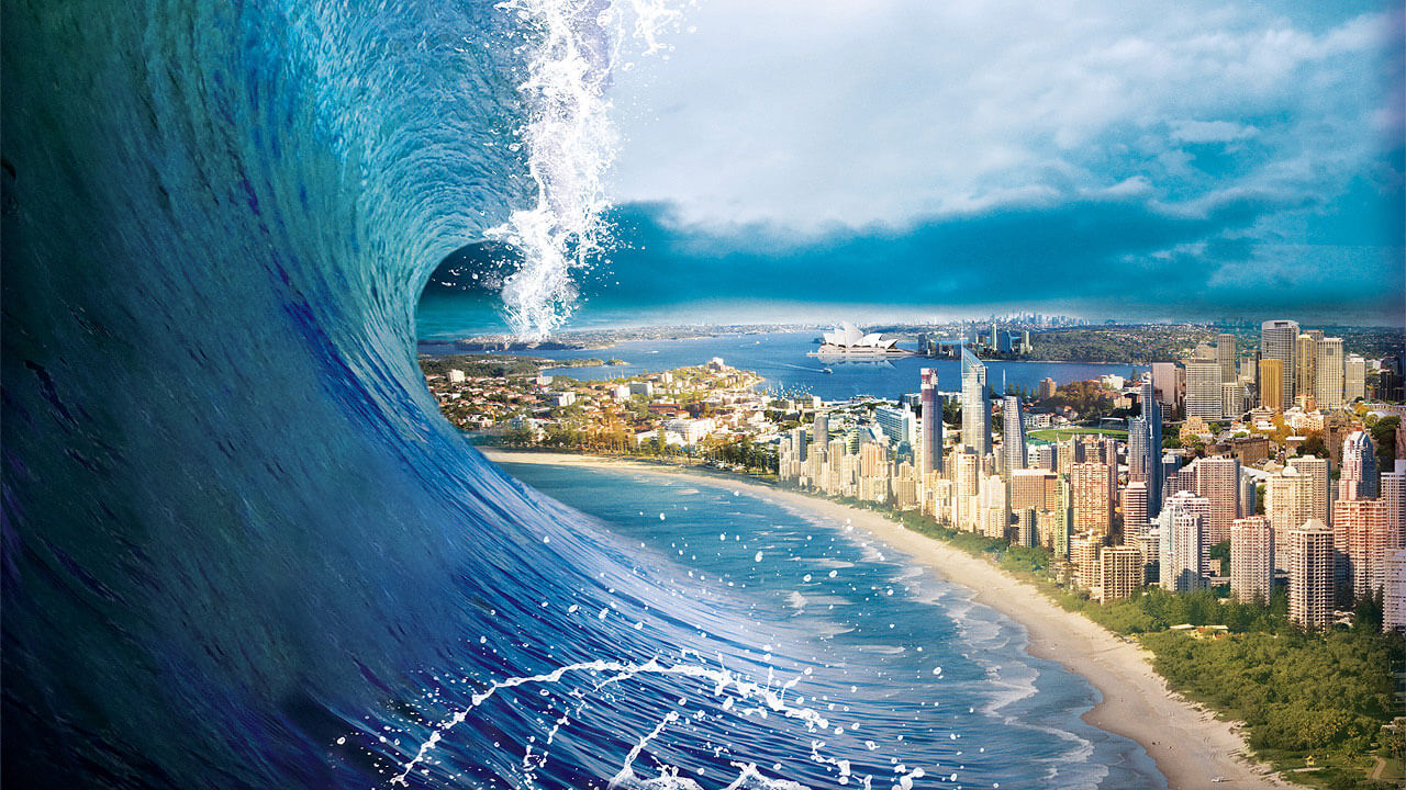 Самое большое цунами в мире фото