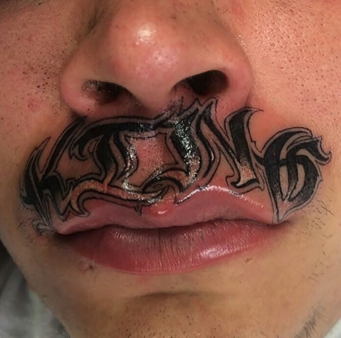 King | Worst Lip Tattoos