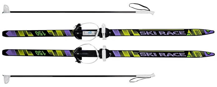 Ski Race с палками из стеклопластика