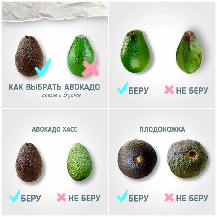 Как выбрать авокадо: инфографика
