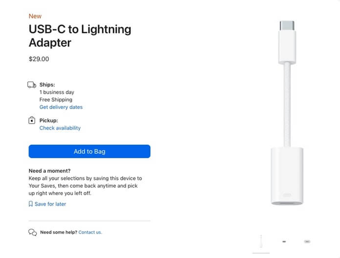 USB-C на Lightning