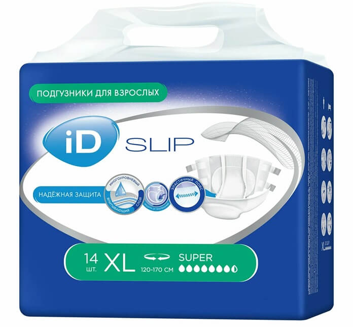 Подгузники для взрослых iD Slip Super