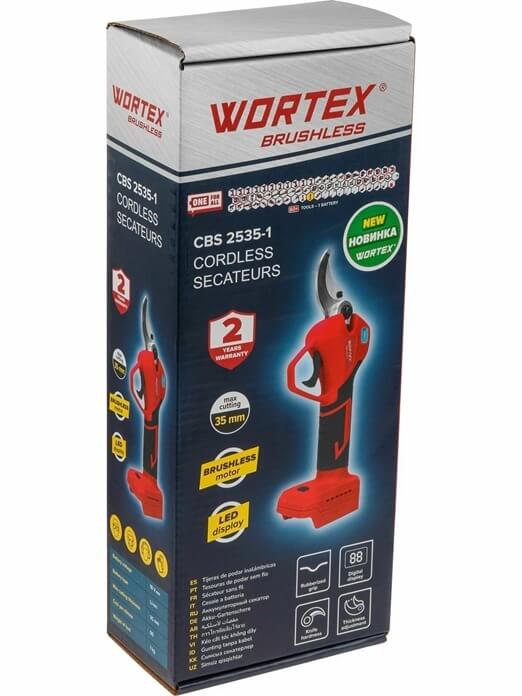 Секатор аккумуляторный WORTEX CBS 2535-1